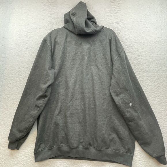 Carhartt Hoodie Mens XL Tall Gray Sweatshirt Midweight Logo Graphic Workwear - Picture 2 of 12
